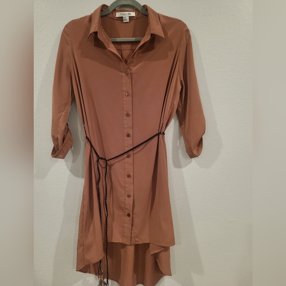 Forever 21 tunic shirt with belt. Size M